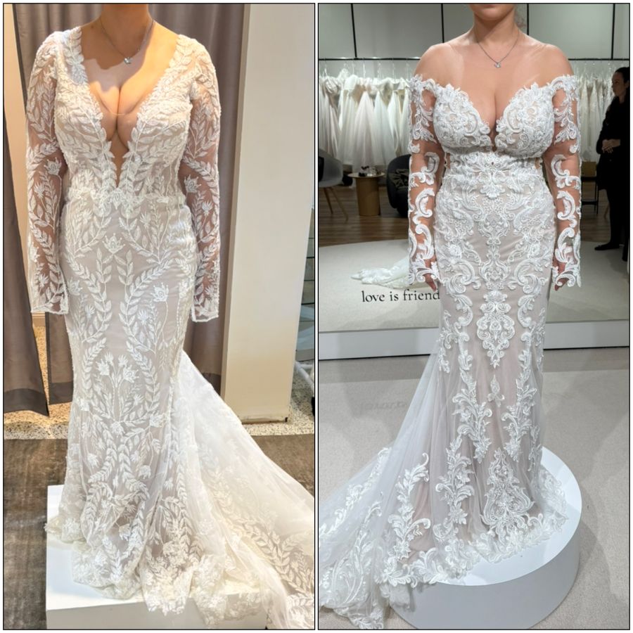 Full bust and a size 12 figure bride