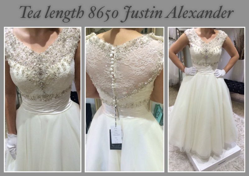 Justin Alexander Tea Length Dress 8650