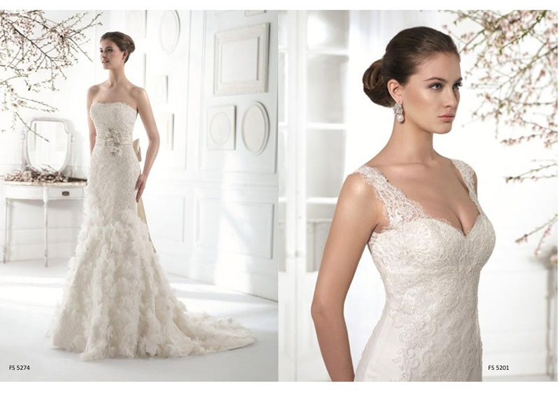 Lace wedding dress with or without straps?